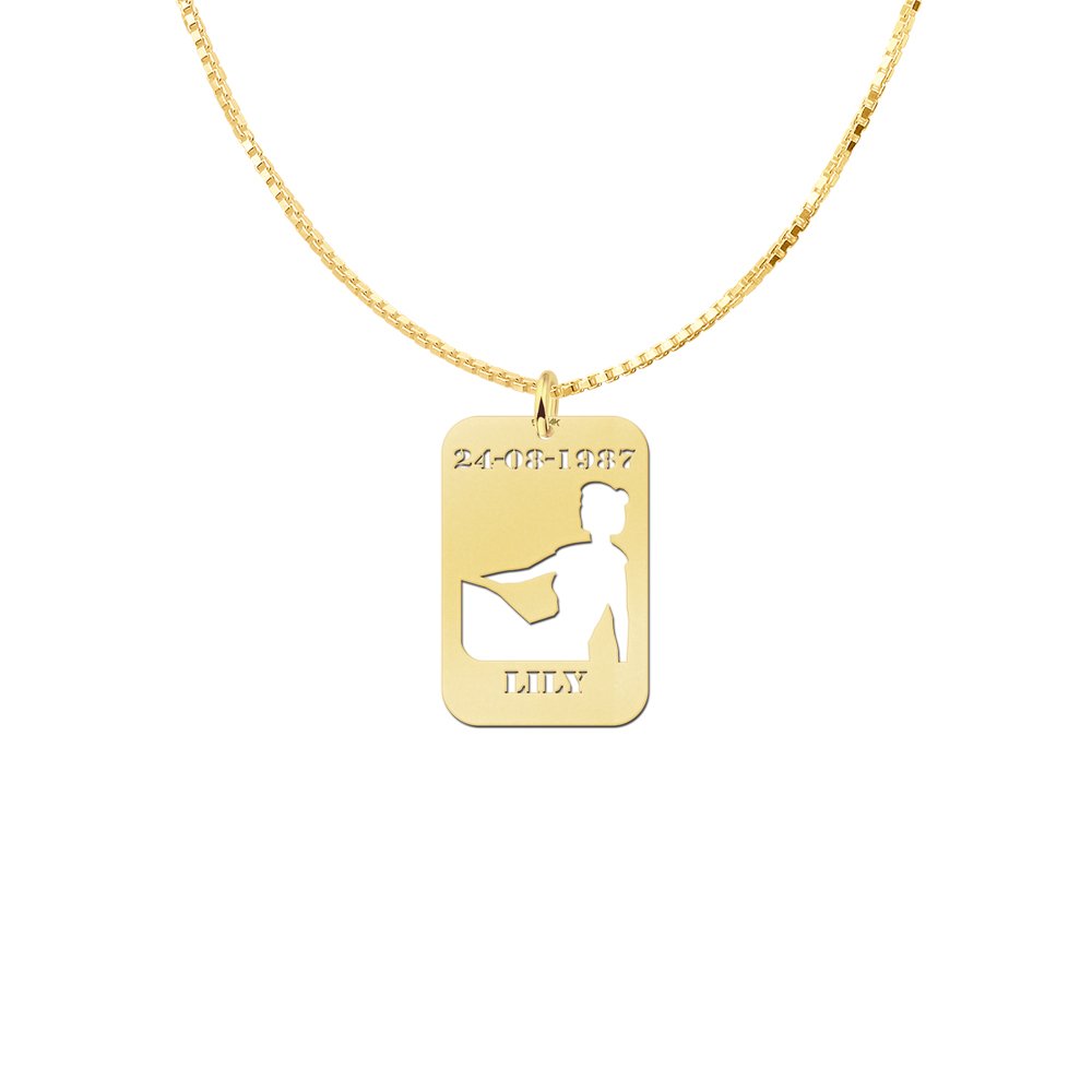 Gouden sterrenbeeldhanger Maagd 28,5 × 19 mm GHS042 — foto 2
