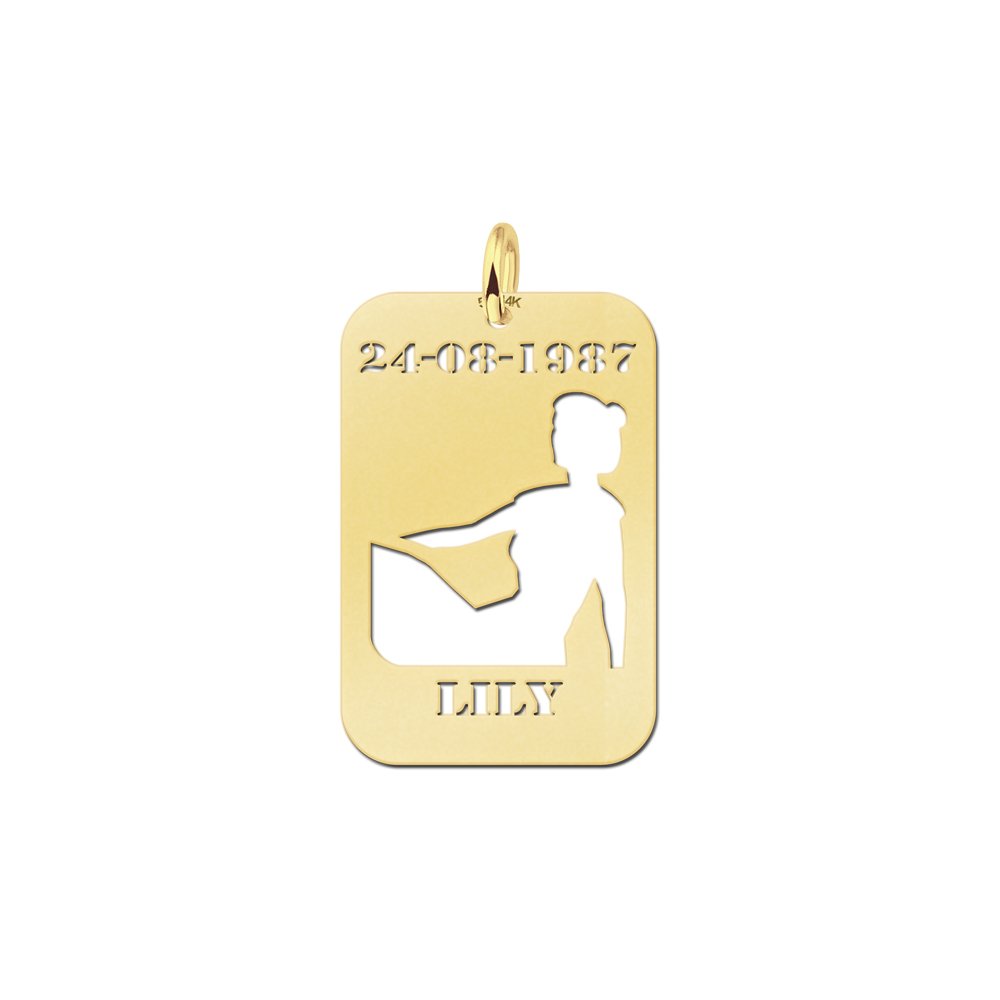 Gouden sterrenbeeldhanger Maagd 28,5 × 19 mm GHS042 — foto 1