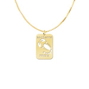 Gouden sterrenbeeldhanger Schorpioen 28,5 × 19 mm GHS044 — foto 2