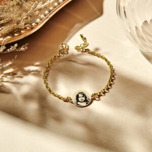 Vergulde ronde armband met foto VAEF002 – foto 2