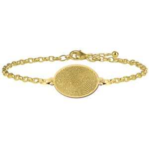 Vergulde ovale armband met vingerafdruk VAEV003 – foto 1