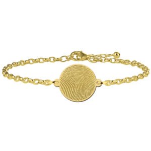 Vergulde ronde armband met vingerafdruk VAEV002 – foto 1