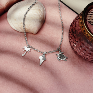 Zilveren mix-and-match ketting met bedels en naam MAMK001 detail 5
