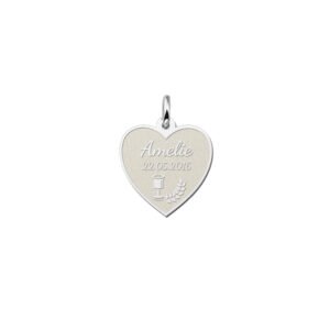 Zilveren Communie Harthanger met Brood- en Wijnsymbolen | Names4ever - hanger zonder ketting