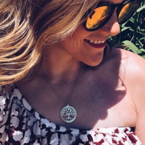 Zilveren familiehanger stamboom | Names4ever - productvoorbeeld; afgebeelde ketting optioneel