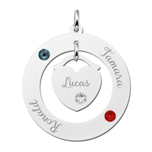 Zilveren hanger geboorte sieraad | Names4ever - productvoorbeeld; afgebeelde ketting optioneel