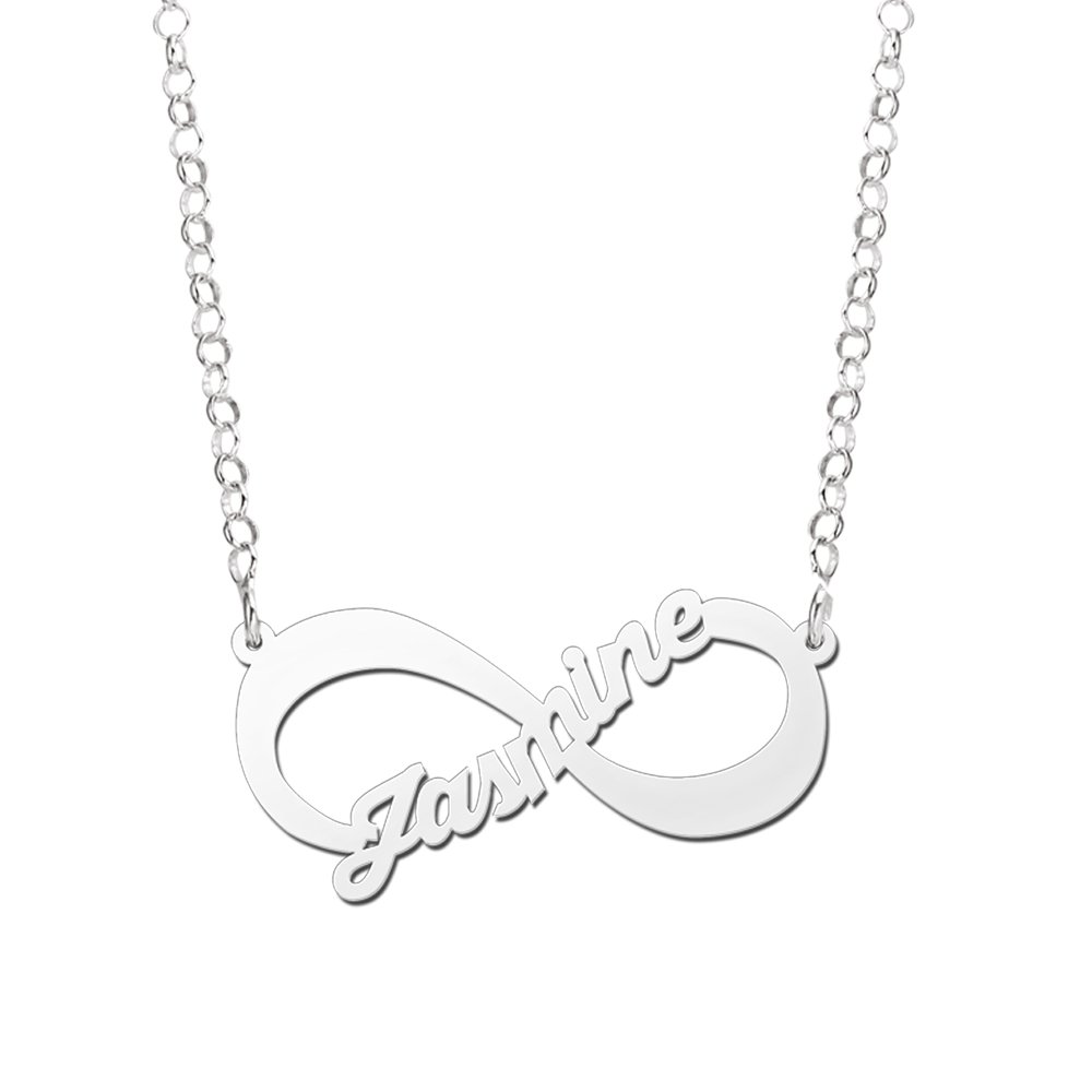Zilveren Infinity Naamketting | Names4ever - afbeelding 3