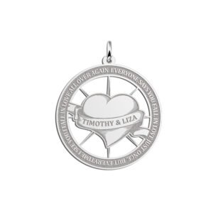 Zilveren hangers hart tattoo style 30mm – ZFH09