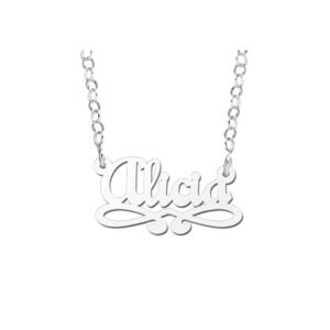 Zilveren Kindernaamketting Alicia | Names4ever - voorbeeldfoto