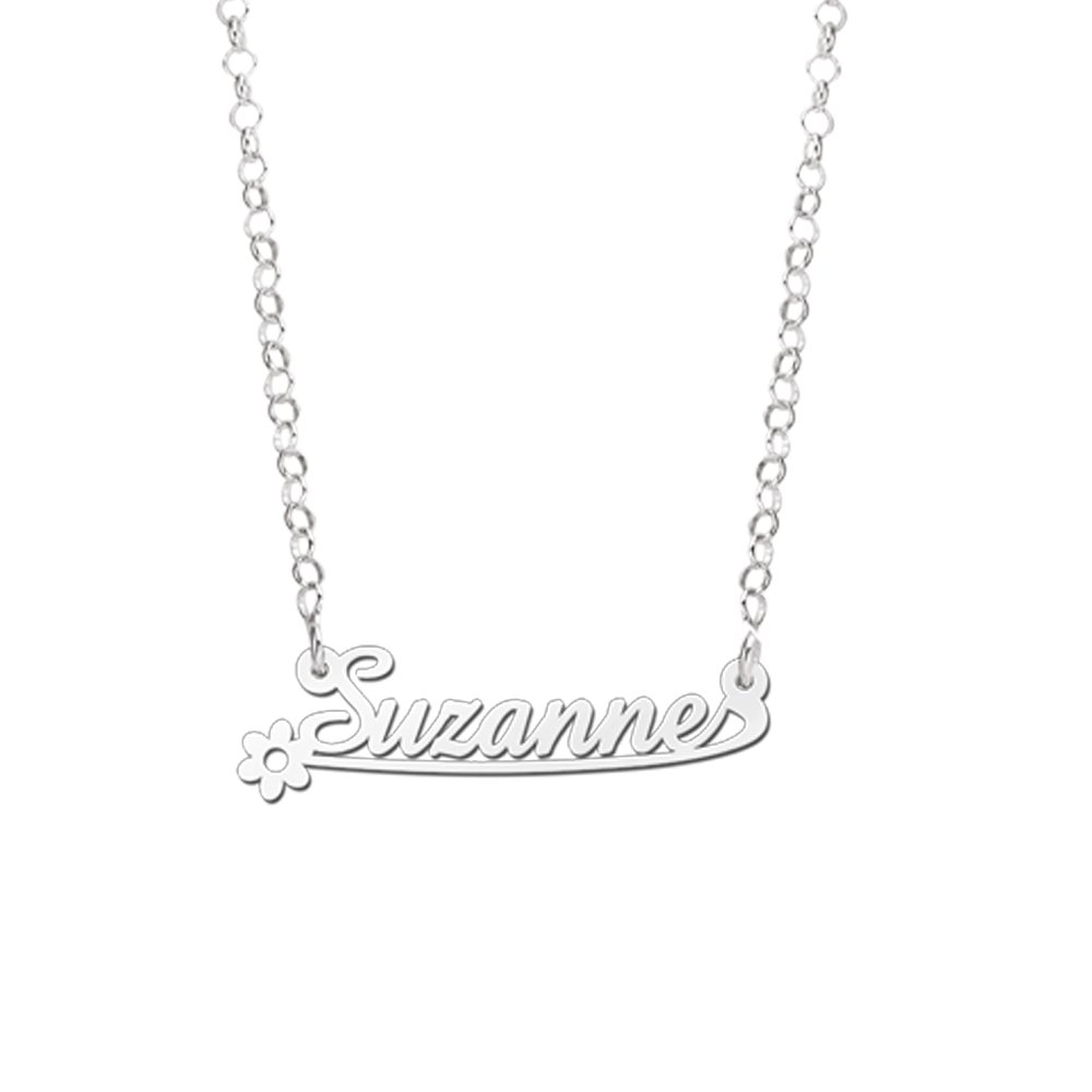 Zilveren Kindernaamketting Suzanne | Names4ever - afbeelding 3