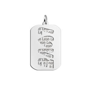 Zilveren naamhanger 2-delig Love dogtag | Names4ever - hanger zonder ketting