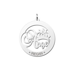 Zilveren naamhanger Angel | Names4ever - hanger zonder ketting