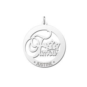 Zilveren naamhanger Famous | Names4ever - hanger zonder ketting