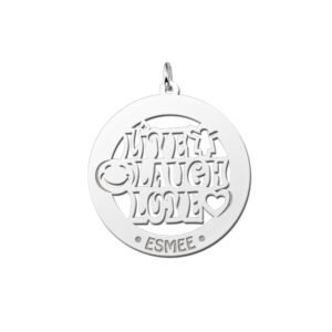Zilveren naamhanger Laugh 60 | Names4ever - hanger zonder ketting