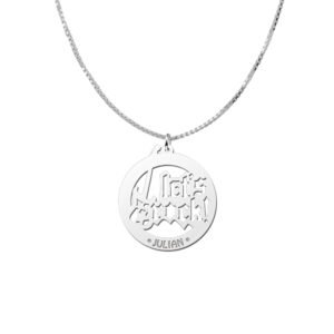 Zilveren naamhanger Lets Rock | Names4ever - voorbeeld met optionele ketting