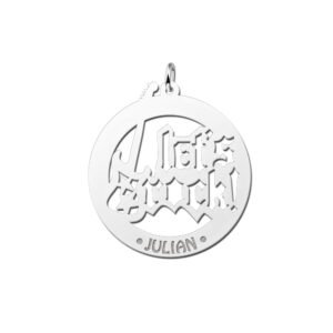 Zilveren naamhanger Lets Rock | Names4ever - hanger zonder ketting