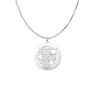 Zilveren naamhanger Love 60 | Names4ever - voorbeeld met optionele ketting