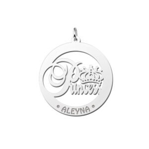 Zilveren naamhanger Princess | Names4ever - hanger zonder ketting