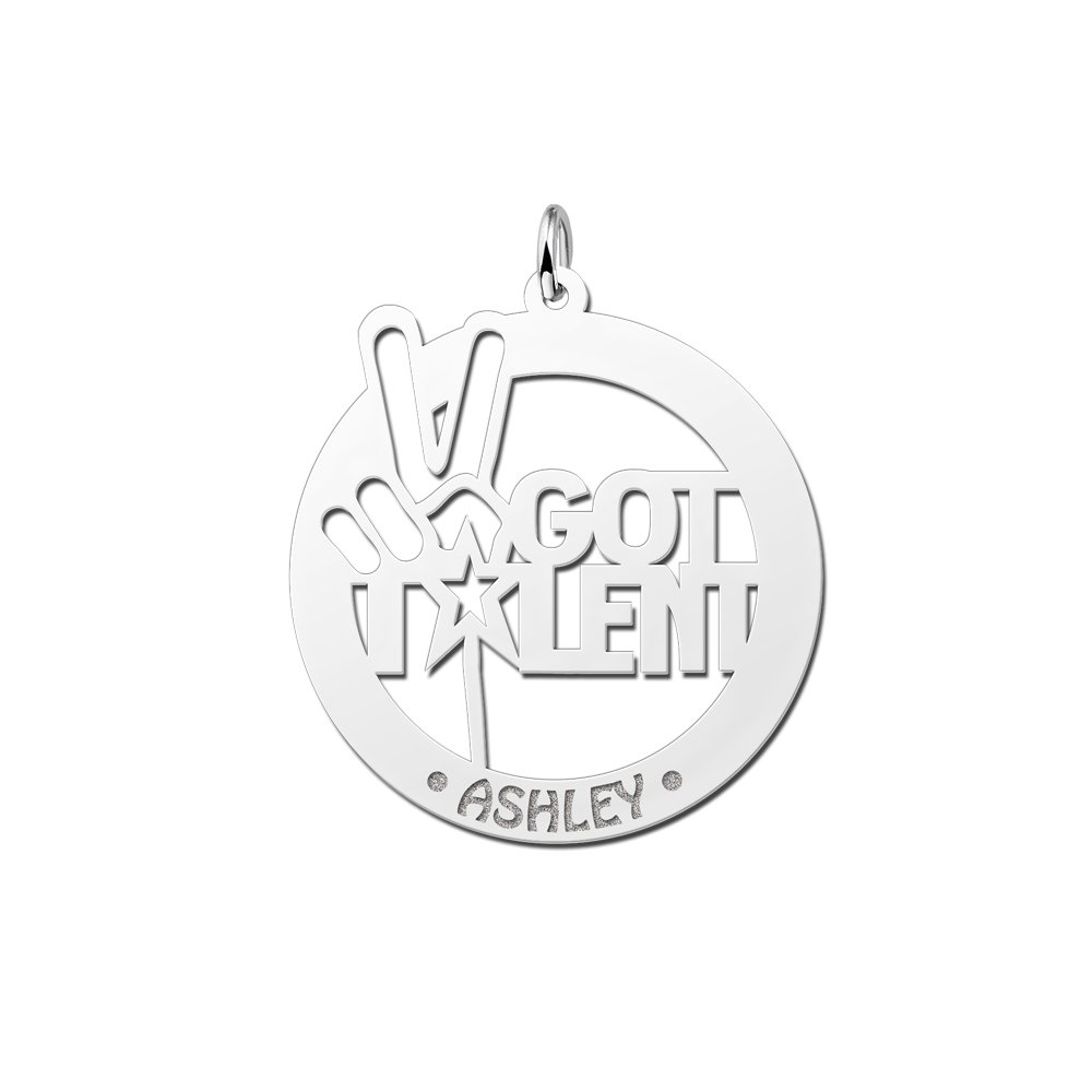 Zilveren naamhanger Talent | Names4ever - hanger zonder ketting