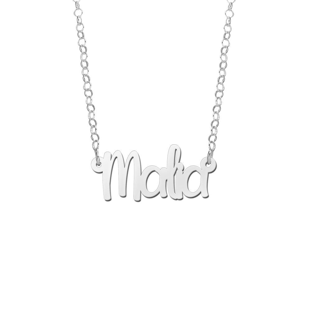 Zilveren Naamketting Malia | Names4ever - voorbeeldfoto