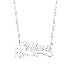 Zilveren Naamketting Selina met Ster | Names4ever - afbeelding 3