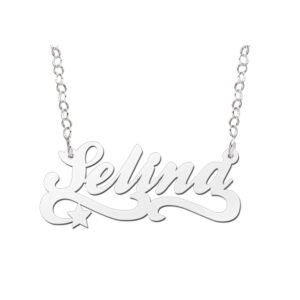 Zilveren Naamketting Selina met Ster | Names4ever - voorbeeldfoto