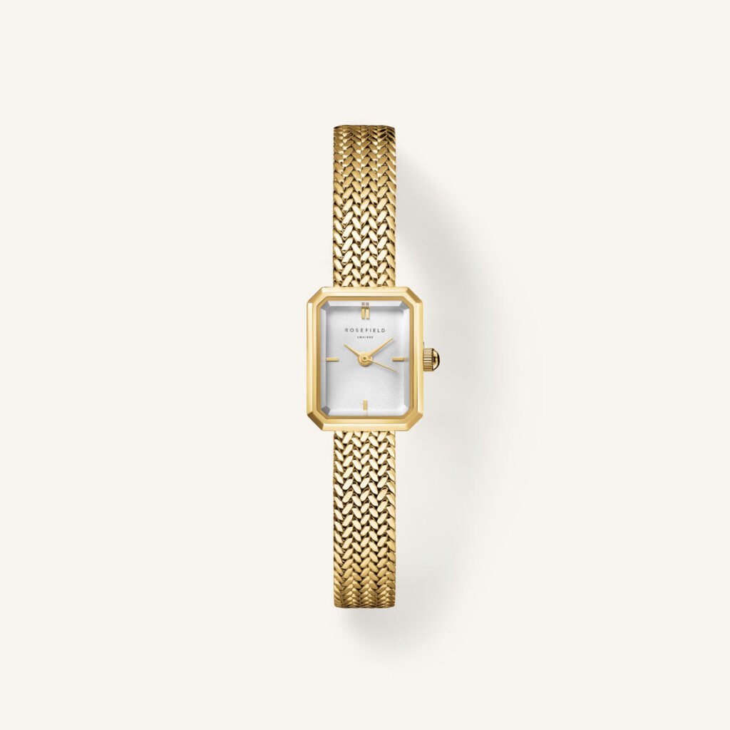 Rosefield Mini Octagon horloge – goudkleurig – productfoto 1