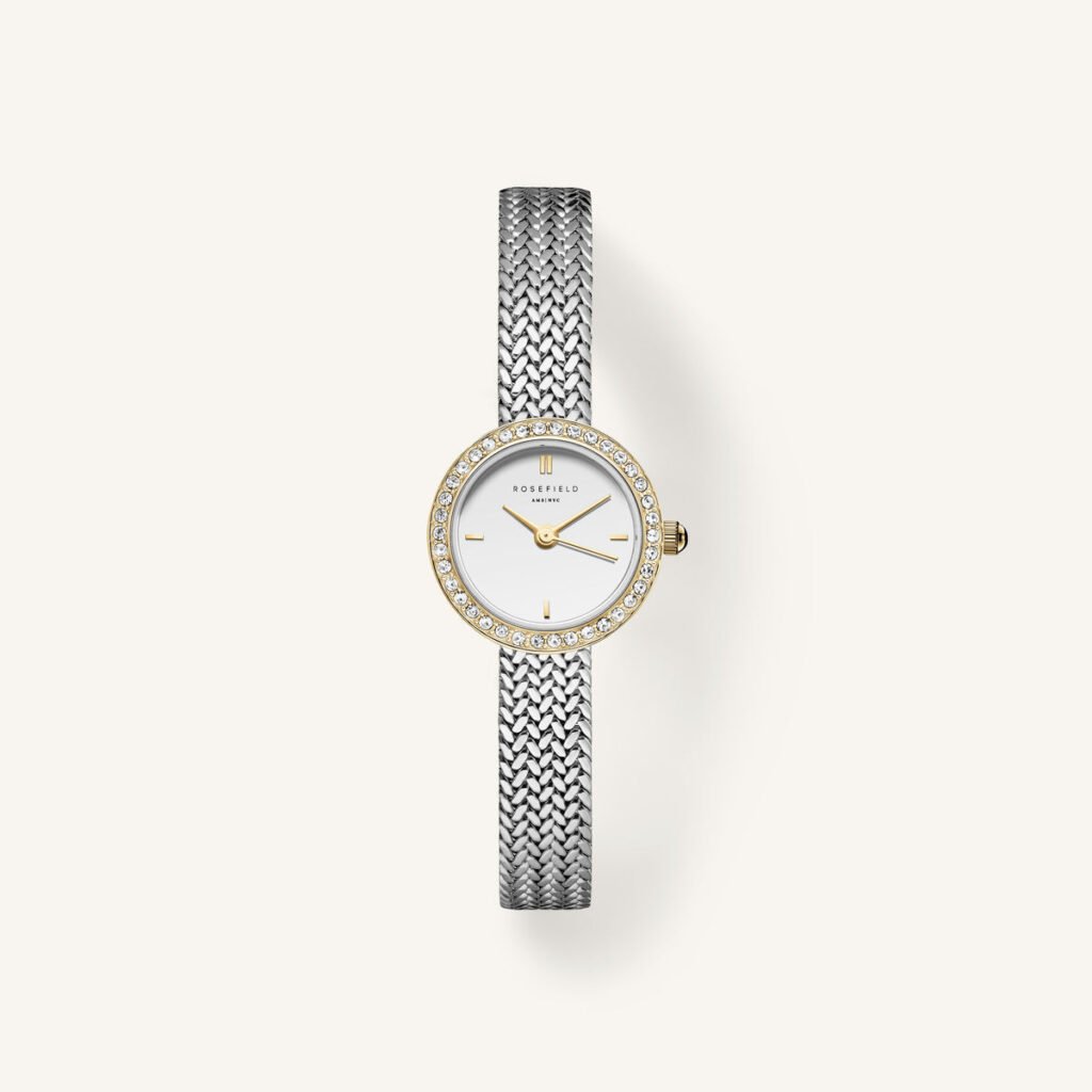 Rosefield Mini Small Edit Duotone horloge – zilverkleurig – productfoto 1